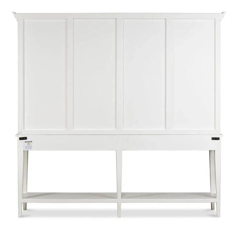 Beacon Hill Display Case White Slim Cabinet With Glass Doors Buffets & Curios LOOMLAN By Sarreid