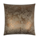 Beadling Bronze Glam Circular Dots Copper Large Throw Pillow With Insert Throw Pillows LOOMLAN By D.V. Kap