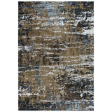 Beal Abstract Brown Large Area Rugs For Living Room Area Rugs LOOMLAN By LOOMLAN