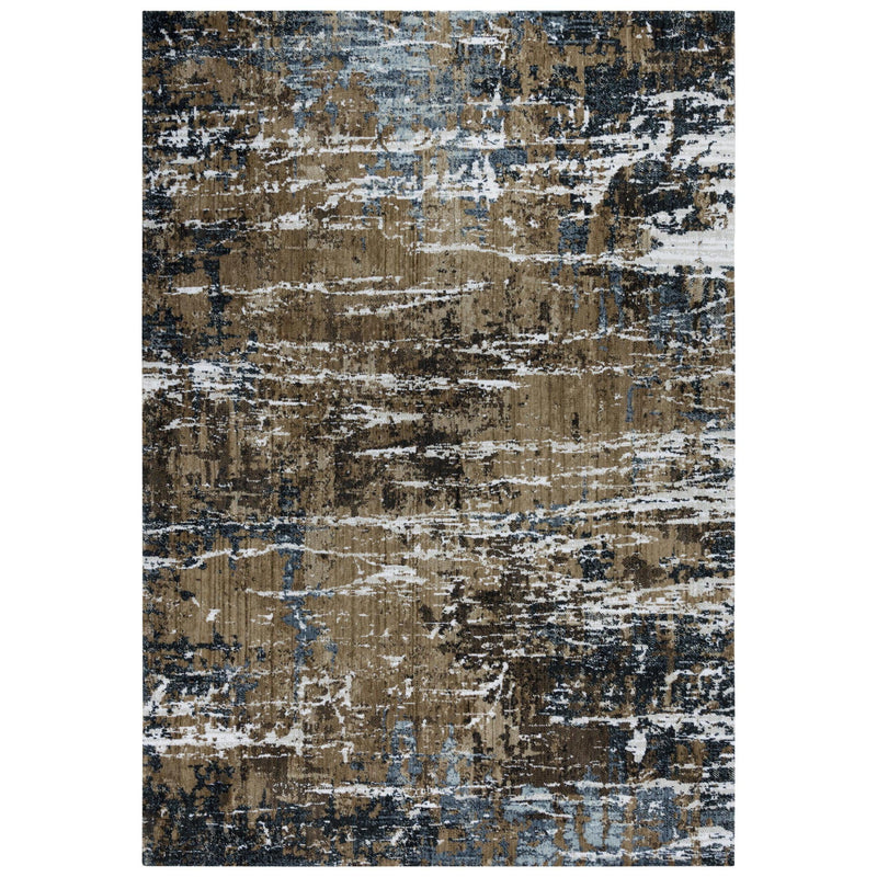 Beal Abstract Brown Large Area Rugs For Living Room Area Rugs LOOMLAN By LOOMLAN