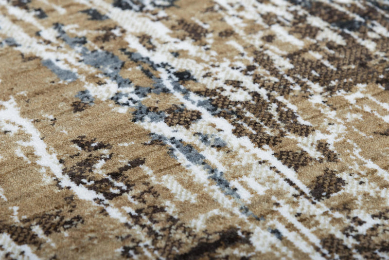 Beal Abstract Brown Large Area Rugs For Living Room Area Rugs LOOMLAN By LOOMLAN