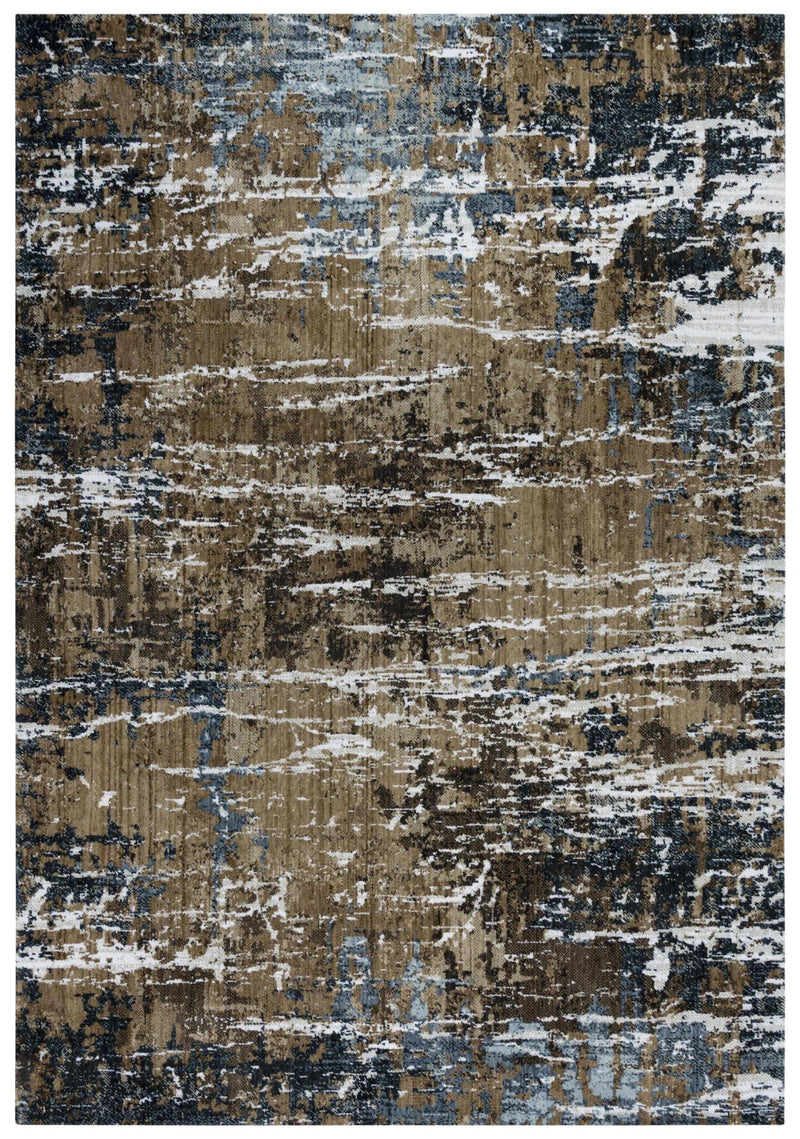 Beal Abstract Brown Large Area Rugs For Living Room Area Rugs LOOMLAN By LOOMLAN