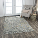 Beau Floral Gray Large Area Rugs For Living Room Area Rugs LOOMLAN By LOOMLAN