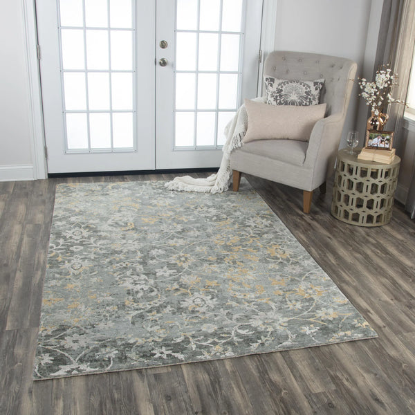 Beau Floral Gray Large Area Rugs For Living Room Area Rugs LOOMLAN By LOOMLAN