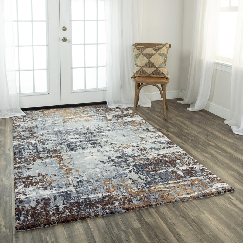 Beba Abstract Light Gray Large Area Rugs For Living Room Area Rugs LOOMLAN By LOOMLAN