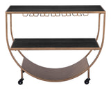 Bechet Brass Black Bar Cart Home Bar Carts LOOMLAN By Zuo Modern