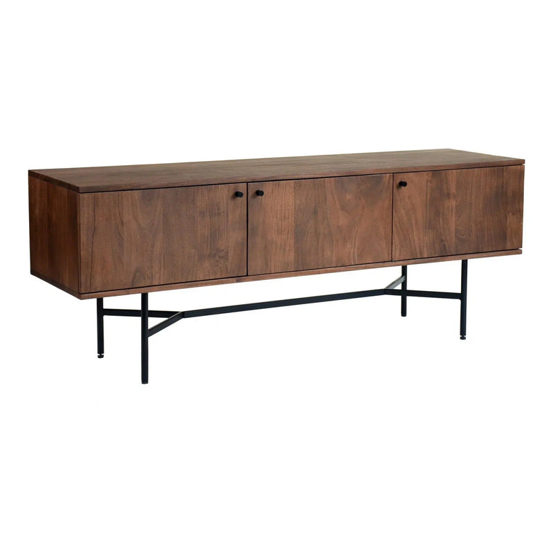 Beck Mid-Century Modern Wood Media Sideboard TV Stand TV Stands & Media Centers LOOMLAN By Moe's Home