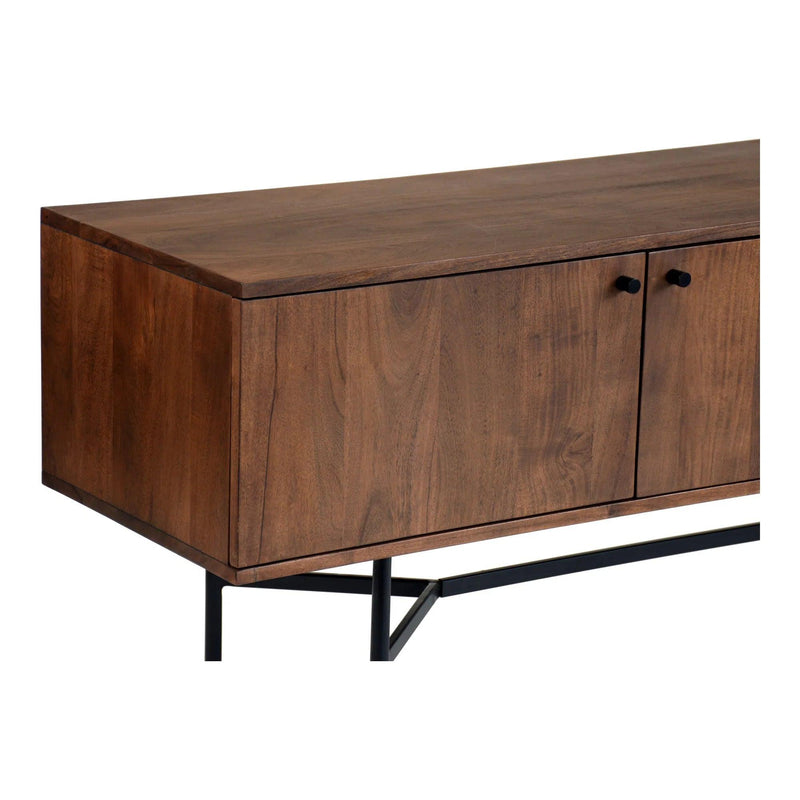 Beck Mid-Century Modern Wood Media Sideboard TV Stand TV Stands & Media Centers LOOMLAN By Moe's Home