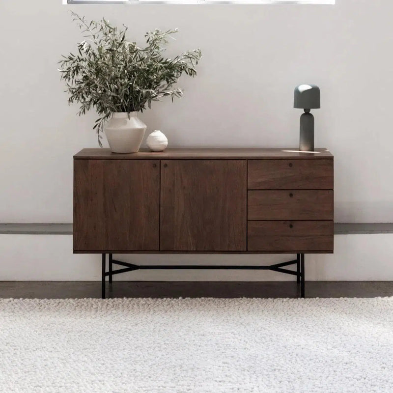 Beck Modern Solid Acacia Wood Sideboard for Dining Room Sideboards LOOMLAN By Moe's Home