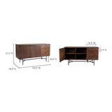 Beck Modern Solid Acacia Wood Sideboard for Dining Room Sideboards LOOMLAN By Moe's Home