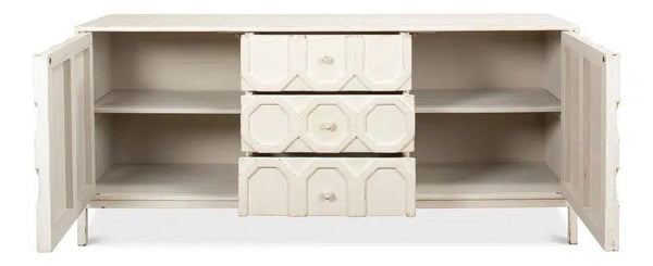 Becket Sideboard Antique White Buffet for Dining Room Sideboards LOOMLAN By Sarreid