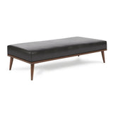 Beckett Bench Ottoman Coffee Table Top Grain Leather Ottomans LOOMLAN By One For Victory