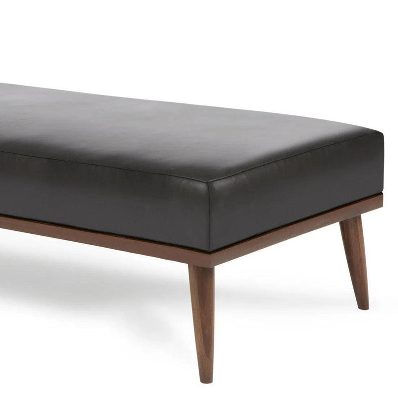 Beckett Bench Ottoman Coffee Table Top Grain Leather Ottomans LOOMLAN By One For Victory