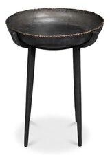 Beckham Metal Black Round End Table Side Tables LOOMLAN By Sarreid