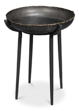 Beckham Metal Black Round End Table Side Tables LOOMLAN By Sarreid