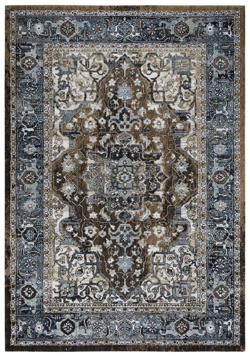 Bede Medallion Brown Large Area Rugs For Living Room Area Rugs LOOMLAN By LOOMLAN