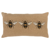 Bee Brown Lumbar Pillow With Insert Throw Pillows LOOMLAN By LOOMLAN