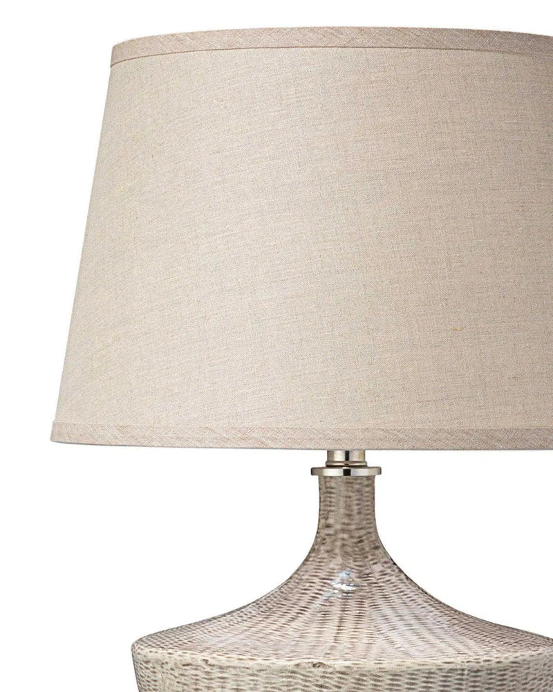 Beige Ceramic Basketweave Table Lamp Table Lamps LOOMLAN By Jamie Young