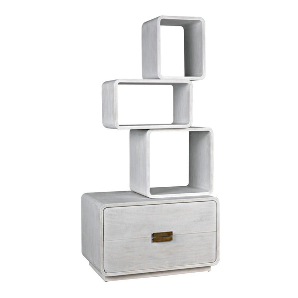 Belini Bookcase, White Wash Bookcases LOOMLAN By Noir