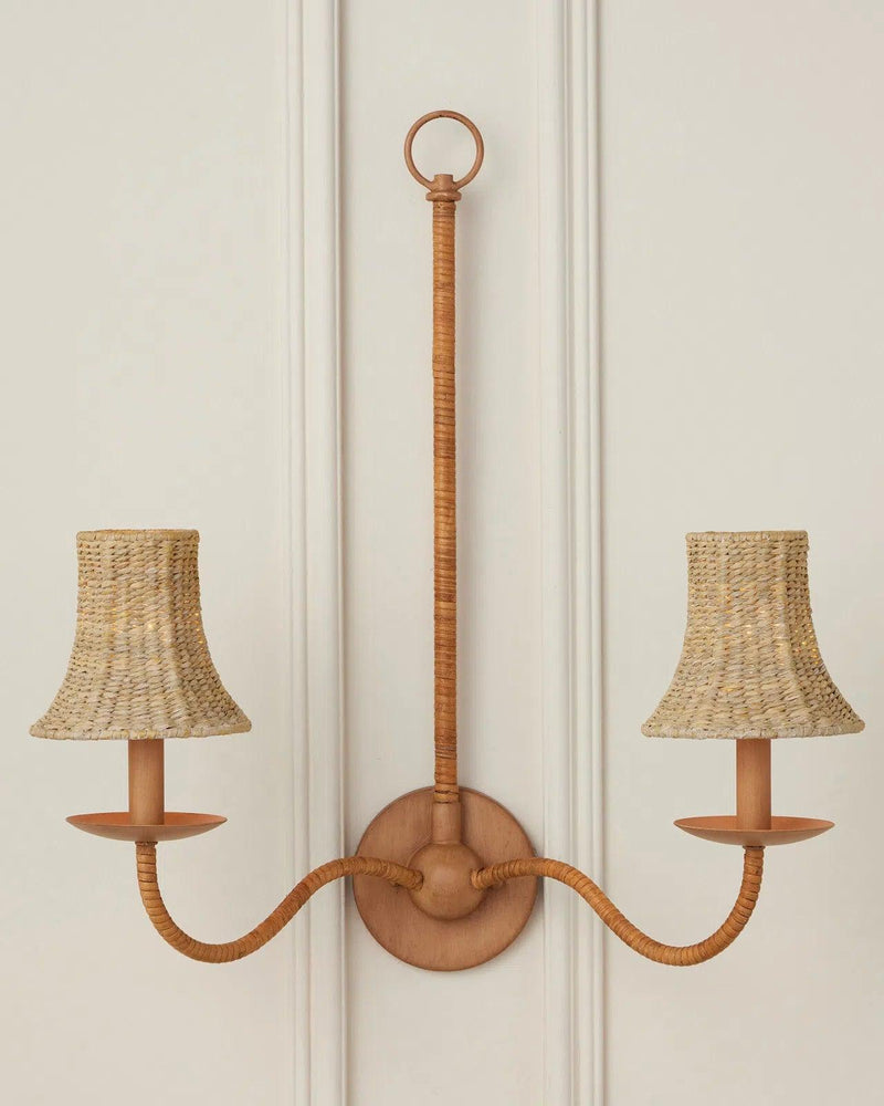 Bell Natural Seagrass Chandelier Shade Chandeliers LOOMLAN By Currey & Co