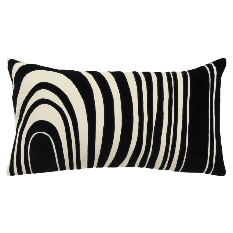 Bella Abstract lInes Large Lumbar Pillow With Insert Throw Pillows LOOMLAN By LOOMLAN