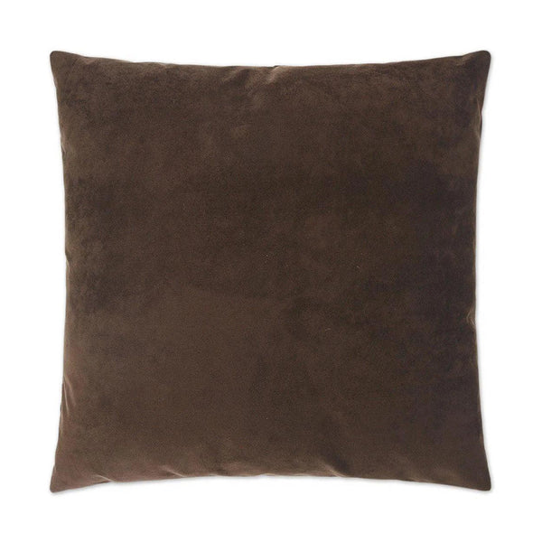 Bella Chocolate Brown Throw Pillow With Insert Throw Pillows LOOMLAN By D.V. Kap