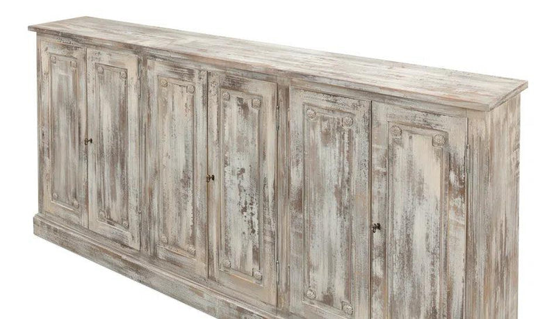 Bellagio Sideboard 96" Grey Oak Sideboards LOOMLAN By Sarreid