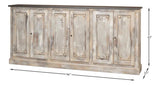 Bellagio Sideboard 96" Grey Oak Stn Grey Sideboards LOOMLAN By Sarreid