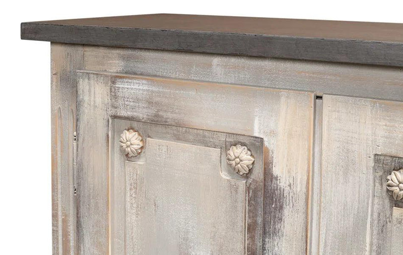 Bellagio Sideboard 96" Grey Oak Stn Grey Sideboards LOOMLAN By Sarreid