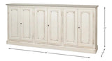 Bellagio Sideboard 96" White Grey Sideboards LOOMLAN By Sarreid