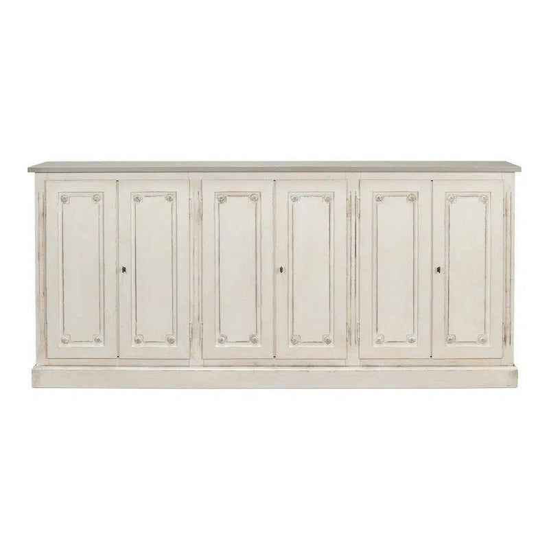 Bellagio Sideboard 96" White Grey Sideboards LOOMLAN By Sarreid