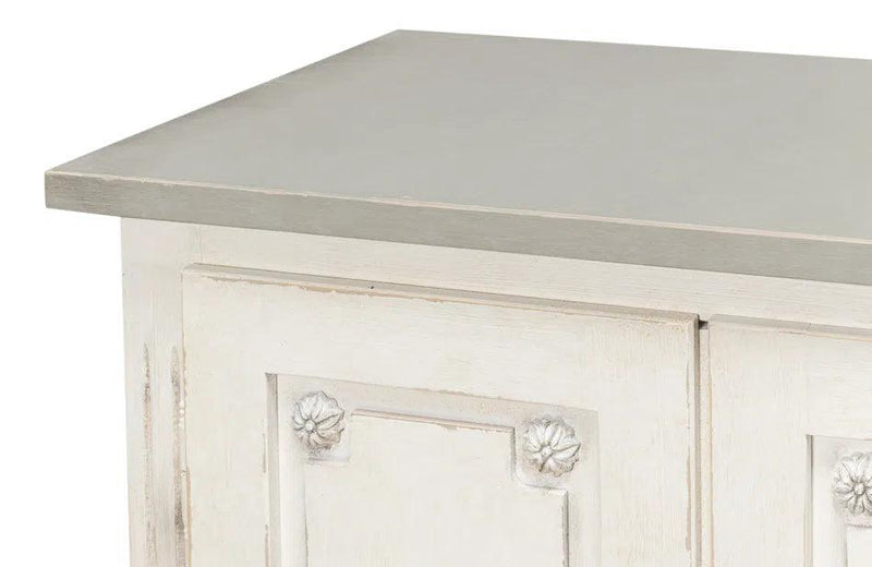 Bellagio Sideboard 96" White Grey Sideboards LOOMLAN By Sarreid