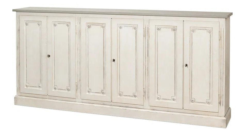 Bellagio Sideboard 96" White Grey Sideboards LOOMLAN By Sarreid