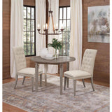 Bellamy Parsons Rubberwood Brown Armless Dining Chair Dining Chairs LOOMLAN By Bassett Mirror