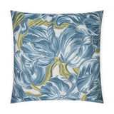 Belle Ame Indigo Floral Blue Large Throw Pillow With Insert Throw Pillows LOOMLAN By D.V. Kap