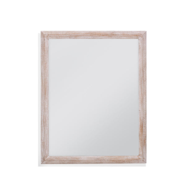 Bellefont Wood White Vertical Wall Mirror Wall Mirrors LOOMLAN By Bassett Mirror