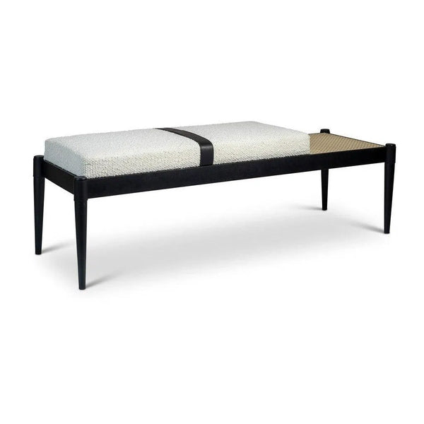 Bello Boucle Upholstered Wooded Bench Bedroom Benches LOOMLAN By Urbia