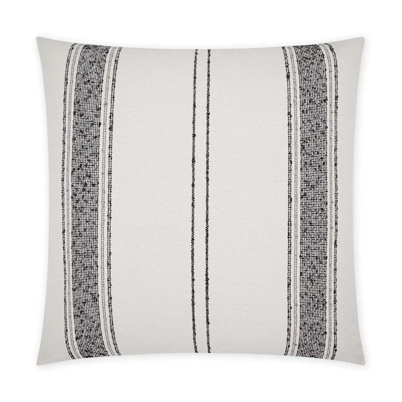 Bellweather Stripes White Large Throw Pillow With Insert Throw Pillows LOOMLAN By D.V. Kap