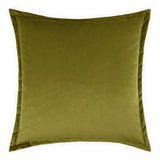 Belvedere Flange Aloe Green Throw Pillow With Insert Throw Pillows LOOMLAN By D.V. Kap