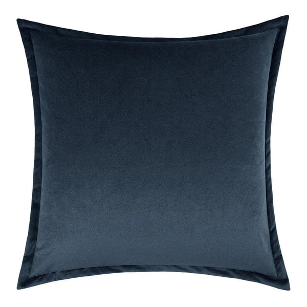 Belvedere Flange Azure Blue Throw Pillow With Insert Throw Pillows LOOMLAN By D.V. Kap