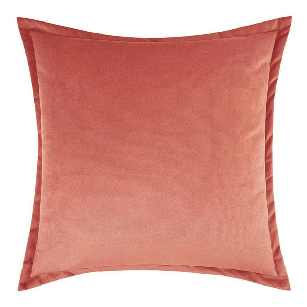 Belvedere Flange Blush Red Throw Pillow With Insert Throw Pillows LOOMLAN By D.V. Kap