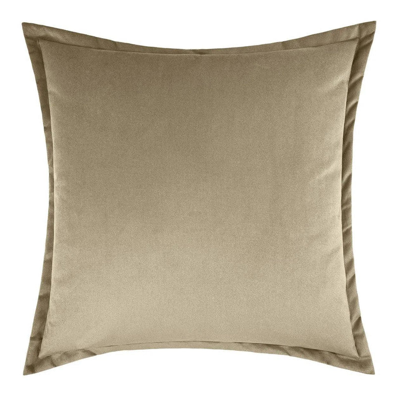 Belvedere Flange Driftwood Brown Throw Pillow With Insert Throw Pillows LOOMLAN By D.V. Kap