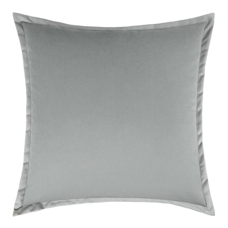 Belvedere Flange Glacier Grey Throw Pillow With Insert Throw Pillows LOOMLAN By D.V. Kap