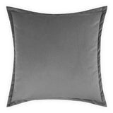 Belvedere Flange Graphite Grey Throw Pillow With Insert Throw Pillows LOOMLAN By D.V. Kap