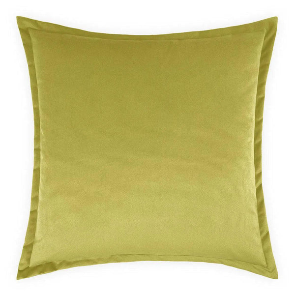 Belvedere Flange Lime Throw Pillow With Insert Throw Pillows LOOMLAN By D.V. Kap