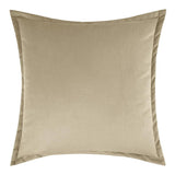 Belvedere Flange Linen Brown Throw Pillow With Insert Throw Pillows LOOMLAN By D.V. Kap