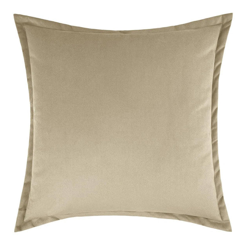 Belvedere Flange Linen Brown Throw Pillow With Insert Throw Pillows LOOMLAN By D.V. Kap