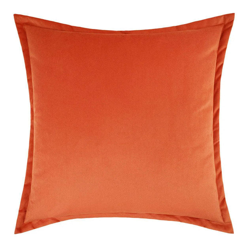 Belvedere Flange Mango Red Throw Pillow With Insert Throw Pillows LOOMLAN By D.V. Kap