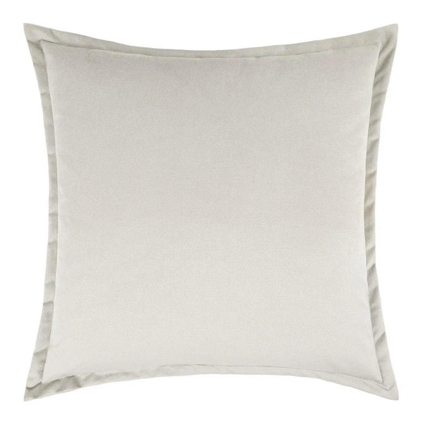 Belvedere Flange Marshmallow White Throw Pillow With Insert Throw Pillows LOOMLAN By D.V. Kap