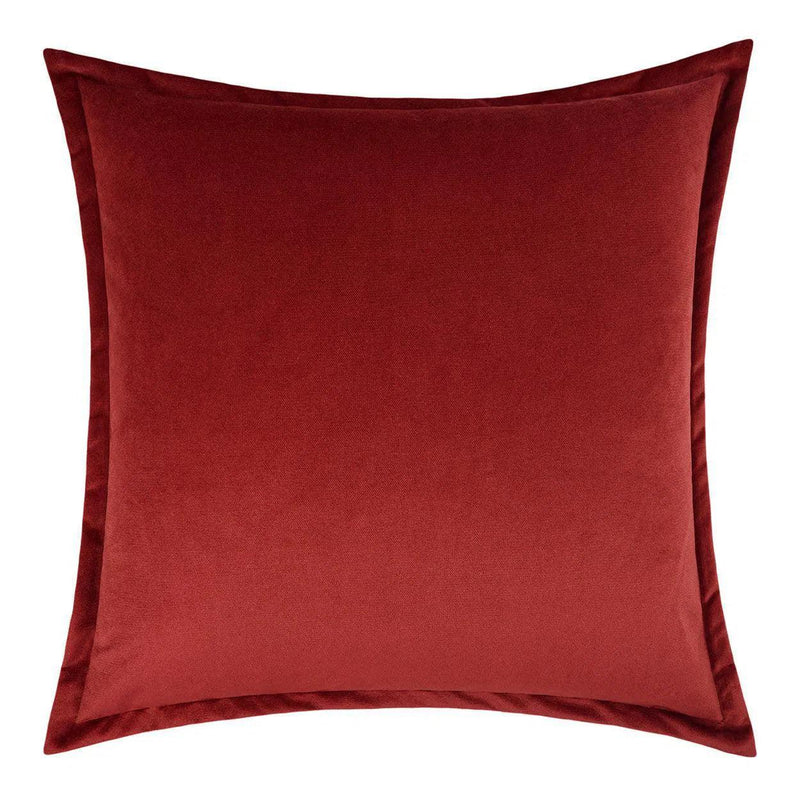 Belvedere Flange Sangria Red Throw Pillow With Insert Throw Pillows LOOMLAN By D.V. Kap